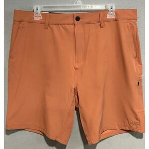 Hurley Trek Hybrid Short Mens 40 Orange Water Repellent 4-Way Stretch 20" Length